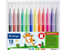 Фломастеры 12цв. Berlingo WP00612 "Жил-был кот" блистер, европодвес