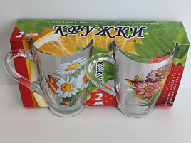 Набор кружек 2шт 1334 Цветы