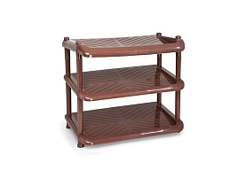 Этажерка для обуви 3 полки Комфорт С92302 коричн.