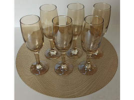 Набор бокалов для шампанского 6шт 44419/6690 Золотистый мёд