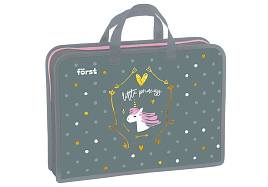 Папка для тетрадей А4 Forst  FT-HB-750415 1 отделение, "Little princess", 340*245*75мм, пластик, на молнии