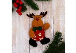 Подвеска текстиль Олень 9692667