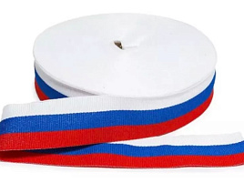 Лента Триколор 3,5см*100м рулон к1032