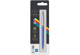 Ручка Parker 2076052 шариковая "Jotter Blue CT" синяя, 1,0мм, кнопочн., пластик. корпус, блистер