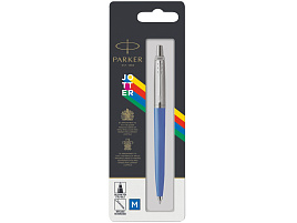 Ручка Parker 2076052 шариковая "Jotter Blue CT" синяя, 1,0мм, кнопочн., пластик. корпус, блистер