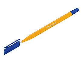 Ручка OfficeSpace OBGP_21495 "xTrio" синяя, 0,7мм, трехгр., желтый корпус, на масл. основе, штрихкод