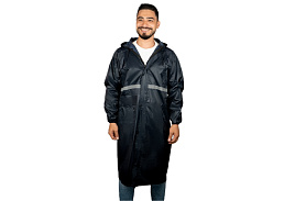 Плащ дождевик нейлоновый с ПВХ синий 3XL