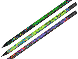 Карандаш ч/гр Berlingo BP01308 "Neon Paradise" HB, черное дерево, круглый, заточен., с ластиком, ассорти