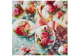 Салфетки Пасха 33*33 3-сл Pero Prestige 20шт.Изысканная роспись