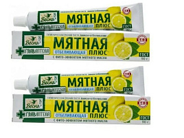 Зубная паста Весна Мятная 90г лимон отбелив.б/ф.90г(Самара)9114