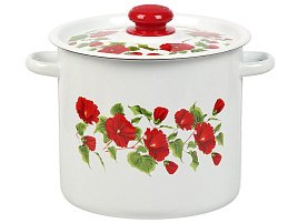 Кастрюля эмаль 5,5л С1617.39 декор Сибирские товары