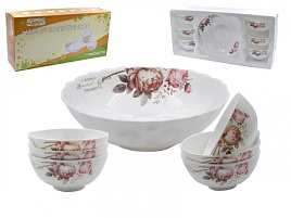 Набор салатников керамика 7пр 7PCS YF20032/1551/6249 Чайные розы