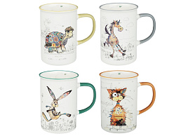 Кружка 350мл 806-090 Печворк микс