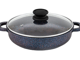 Жаровня 28см с/кр ТС9283/7097 Традиция мрамор