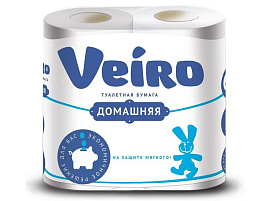 Туалетная бумага Вейро 4шт.Домашняя 2-сл Белая (Сыктывкар) 8472
