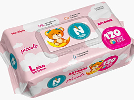 Влажные салфетки Natural Fresh 120шт.Pink М
