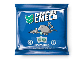 Мыши тесто брикет Гремучая смесь 200г 2595 синяя