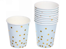 Стакан бумажный 863-225 Конфетти голубой 0,2л (10шт)