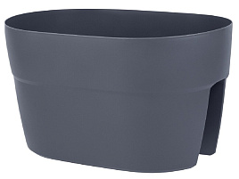 Кашпо цветочное балконное L40 IG6603 Villa de Fiori вулкан-серый 1307