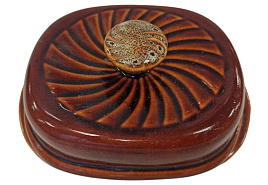 Масленка керамика Коричневая