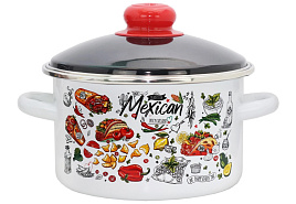 Кастрюля эмаль 3л 01-Б1612/6М Мексика