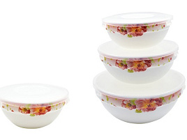 Набор салатников керамика 4пр SW-4T A9-61100 Шиповник с/кр