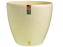 Кашпо цветочное 9л Деко Твин 050108/3681 кремовый с/п