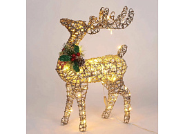 НГ Сувенир Олень 306-092 световой шампань 32см