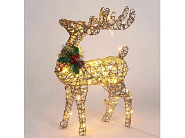 НГ Сувенир Олень 306-092 световой шампань 32см