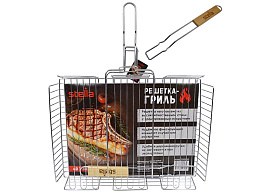 Решетка-гриль 40*30*65*7 Stella ST40307800 складная ручка