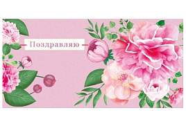 Конверт для денег Поздравляю E-130240-FW1