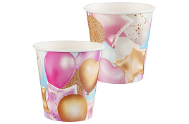 Стакан бумажный 77451 Праздничные шарики 250мл 6шт