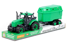 Трактор 94643 Прогресс с прицепом для перевозки животных