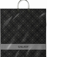 Пакет петля с пласт.ручкой 40*44 Галактика