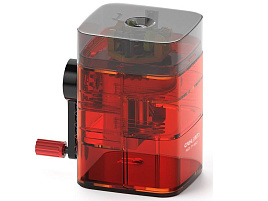 Точилка механическая Deli 71162Red 1 отверстие пластик красный