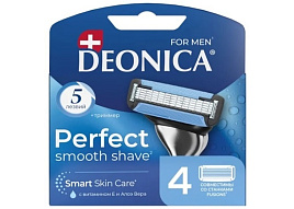 Кассеты для бритья Deonica мужские сменные 5 лезвия, 4 шт совместимы со станками Fusion