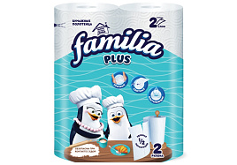 Полотенце бумажное Familia Плюс 2 слоя 2 рулона