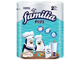 Полотенце бумажное Familia Плюс 2 слоя 2 рулона