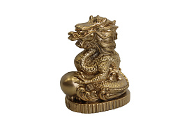Сувенир керамика Дракон золотой