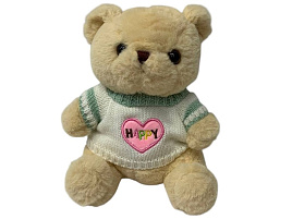 Мягкая игрушка Мишка в свитере в сердечко 20см №359