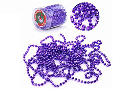 Бусы новогодние S0972-1 сиреневые 5м в банке