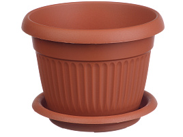 Кашпо цветочное 26л Ливия М3028/ терракот с/п