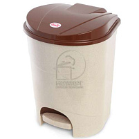 Контейнер для мусора 19л с пед. М2892 мрамор