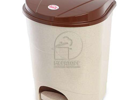 Контейнер для мусора 19л с пед. М2892 мрамор