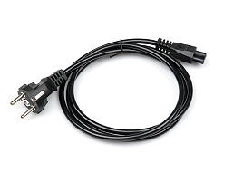 Кабель DIALOG CP-0215 электрический CEE 7/7 EF - IEC C5, длина 1.5 м, чёрный, в обвязке