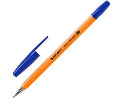 Ручка Brauberg 143448 "M-500 ORANGE", СИНЯЯ, корпус оранжевый, узел 0,7 мм, линия письма 0,35 мм