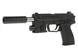 Пистолет металл 100002059 лазерный прицел с глушителем