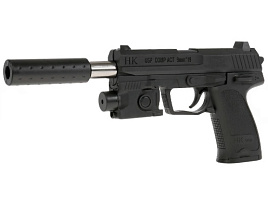 Пистолет металл 100002059 лазерный прицел с глушителем