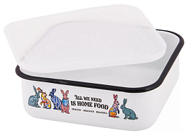 Лоток эмаль 1л 01-2507п/4/7185 Зайцы с/кр