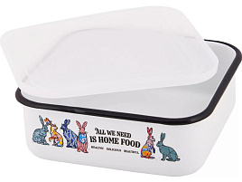 Лоток эмаль 1л 01-2507п/4/7185 Зайцы с/кр